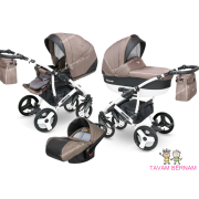 Camarelo Carera new bērnu universālie ratiņi 3in1 col.CAN-5 (denim dark beige) Camarelo Carera new bērnu universālie ratiņi 3in1 col.CAN-5 (denim dark beige)